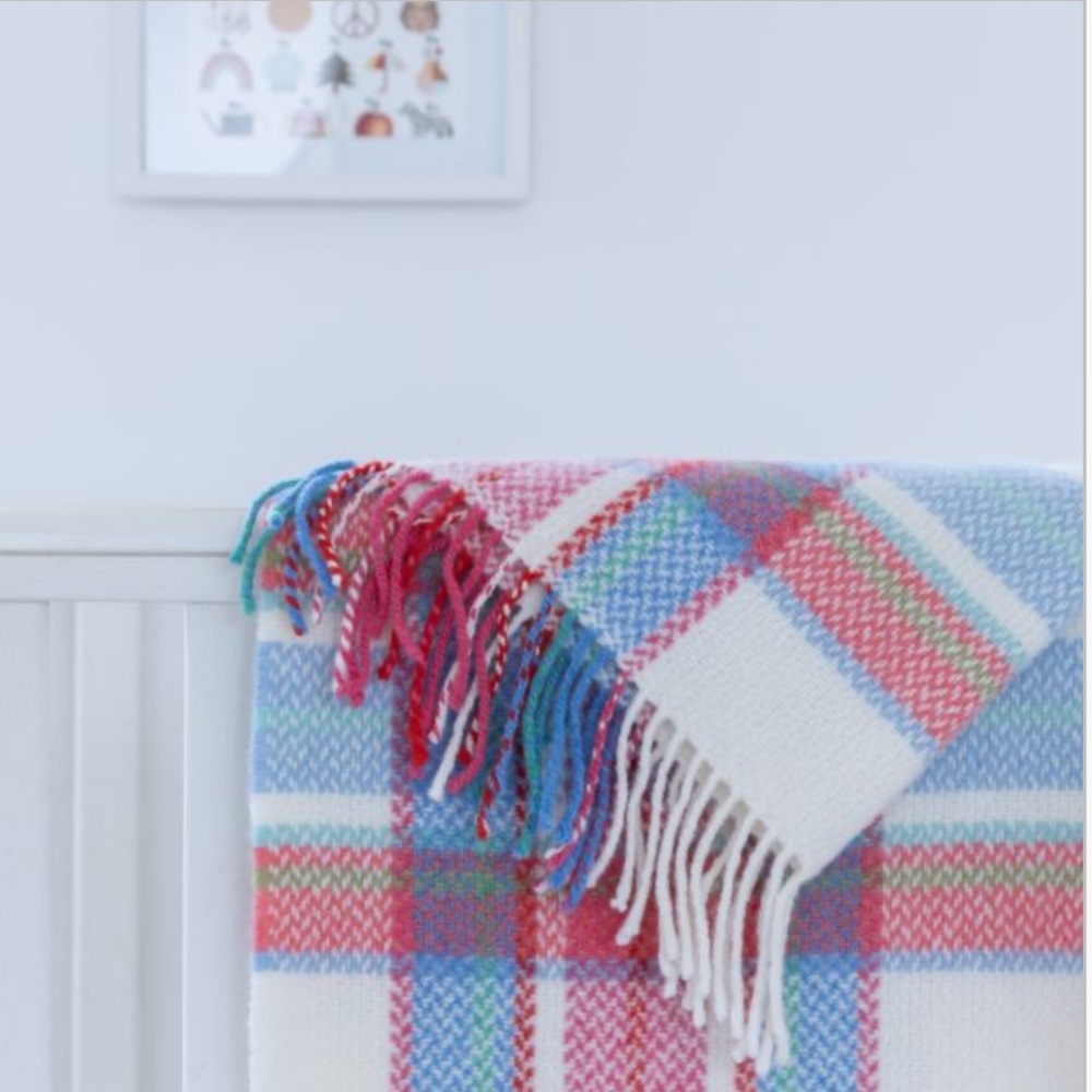 NWT John Hanly Irish Cashmere & Wool Baby Blanket
